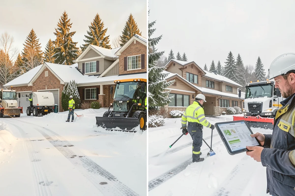 Shopping Center Snow Hauling in Milton, King County, WA - We assess pile locations and the parking they're blocking