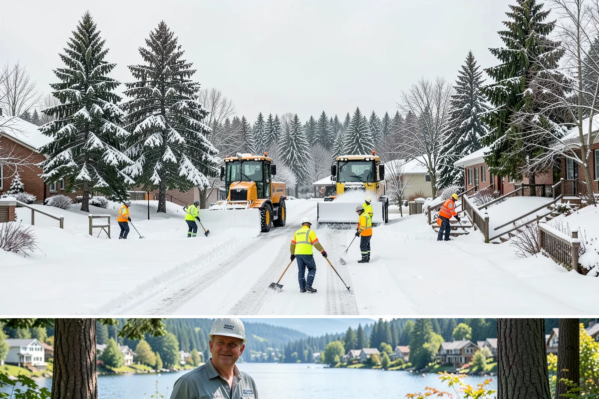 Shopping Center Snow Hauling in Milton, King County, WA - Hauling becomes necessary after successive snow events or when thaw-refreeze cycles turn piles into ice mounds that won't melt on...