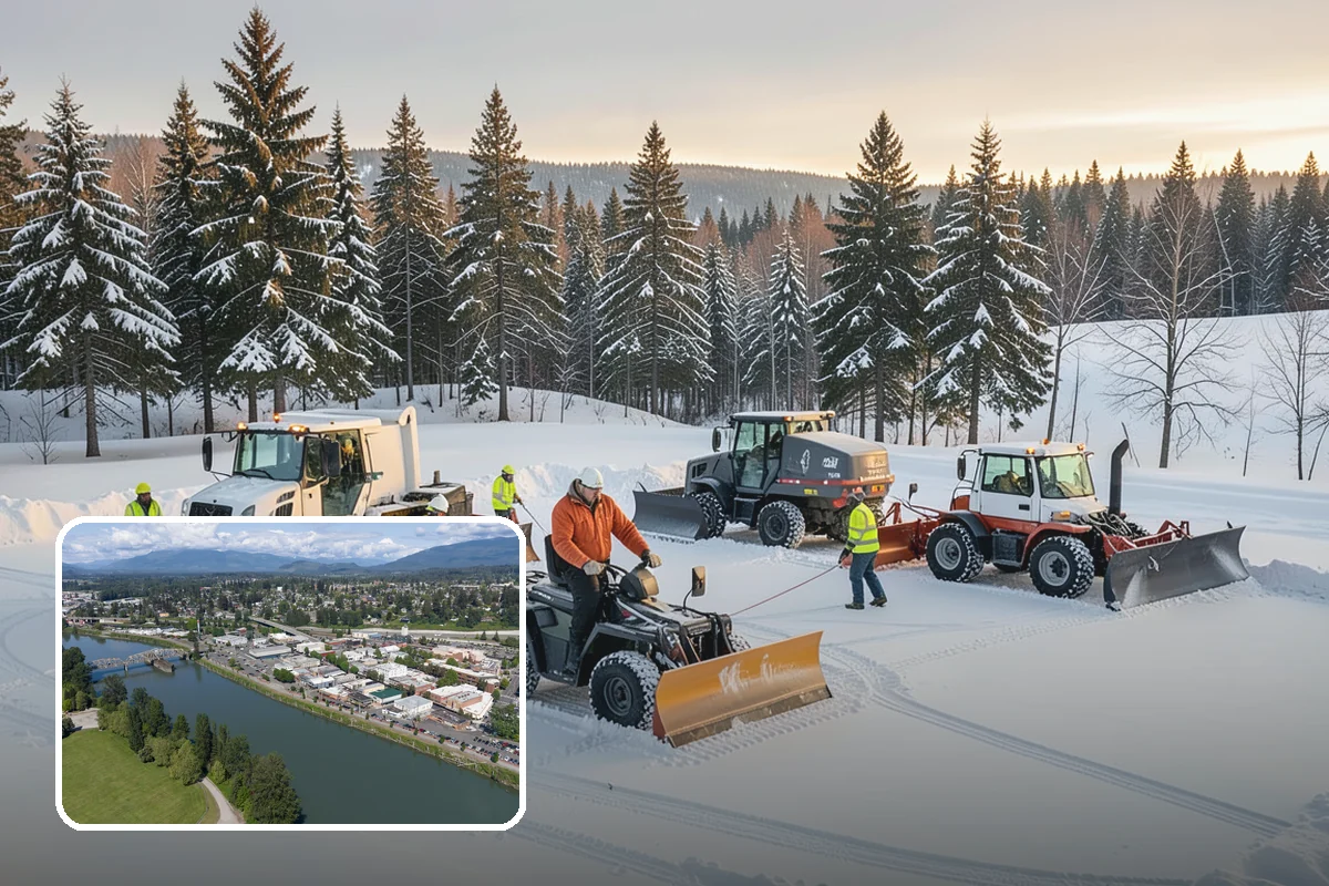 Shopping Center Snow Hauling in Mount Vernon, Skagit County, WA - Reclaims parking stalls lost to pushed snow piles