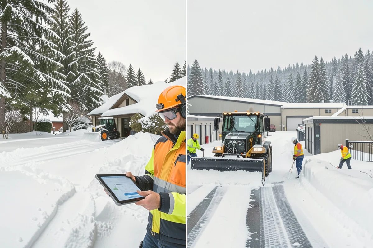 Shopping Center Snow Hauling in Mount Vernon, Skagit County, WA - We assess pile locations and the parking they're blocking