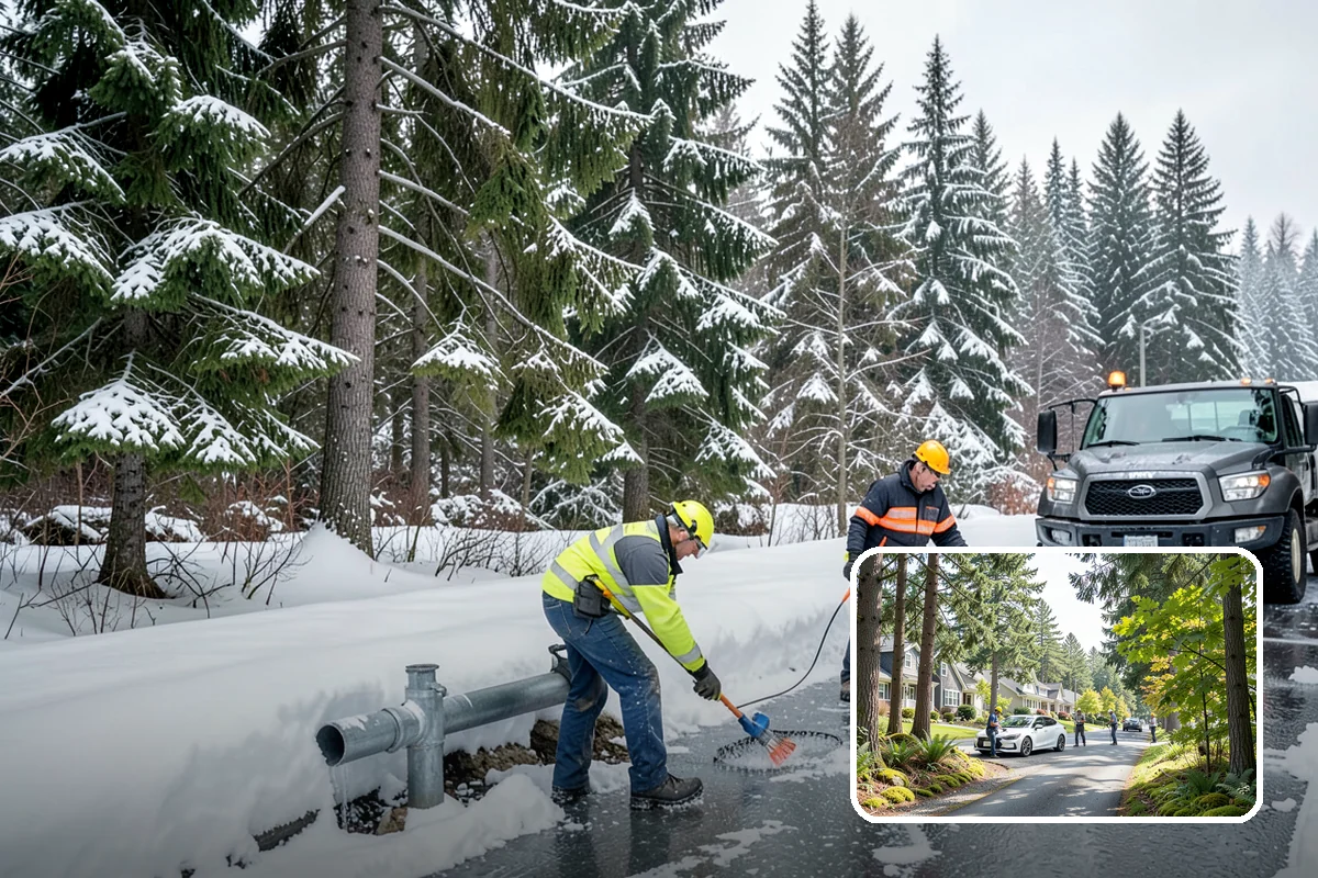 Shopping Center Snow Hauling in Normandy Park, King County, WA - Reclaims parking stalls lost to pushed snow piles