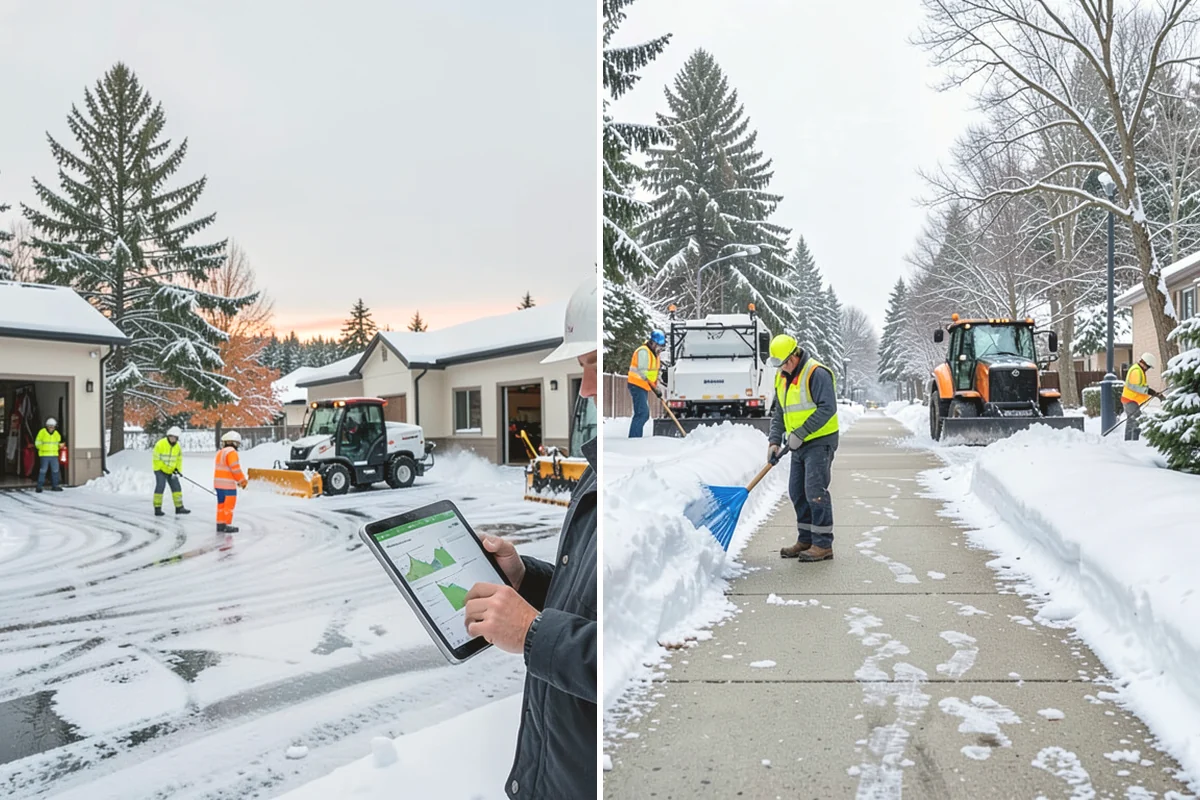Shopping Center Snow Hauling in Oak Harbor, Island County, WA - We assess pile locations and the parking they're blocking