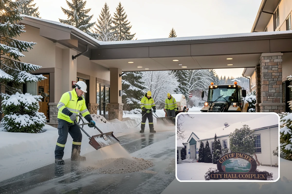 Shopping Center Snow Hauling in Pacific, King County, WA - Reclaims parking stalls lost to pushed snow piles