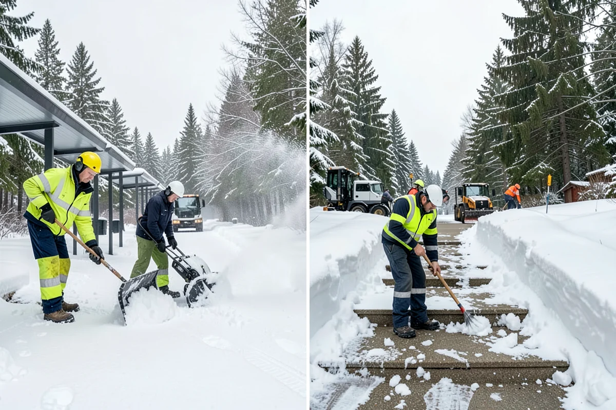 Shopping Center Snow Hauling in Pacific, King County, WA - We assess pile locations and the parking they're blocking