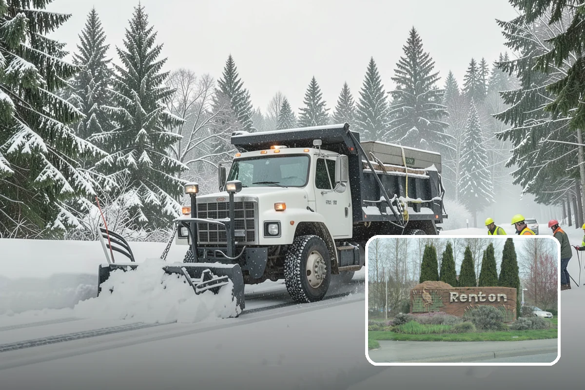 Shopping Center Snow Hauling in Renton, King County, WA - Reclaims parking stalls lost to pushed snow piles