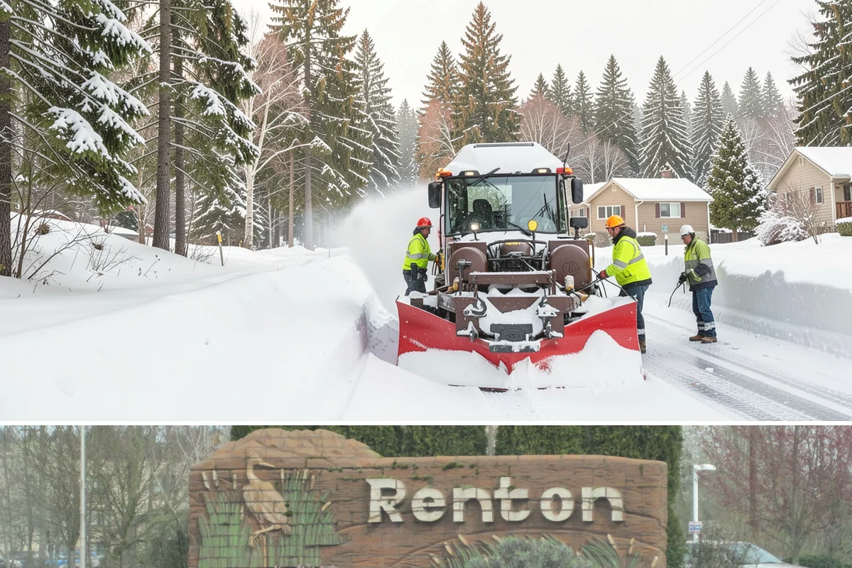 Shopping Center Snow Hauling in Renton, King County, WA - Hauling becomes necessary after successive snow events or when thaw-refreeze cycles turn piles into ice mounds that won't melt on...