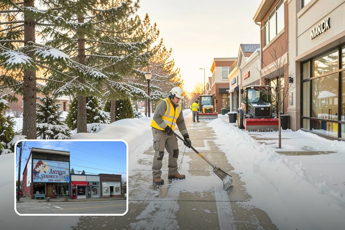 Shopping Center Snow Hauling in Ruston, Pierce County, WA - Reclaims parking stalls lost to pushed snow piles