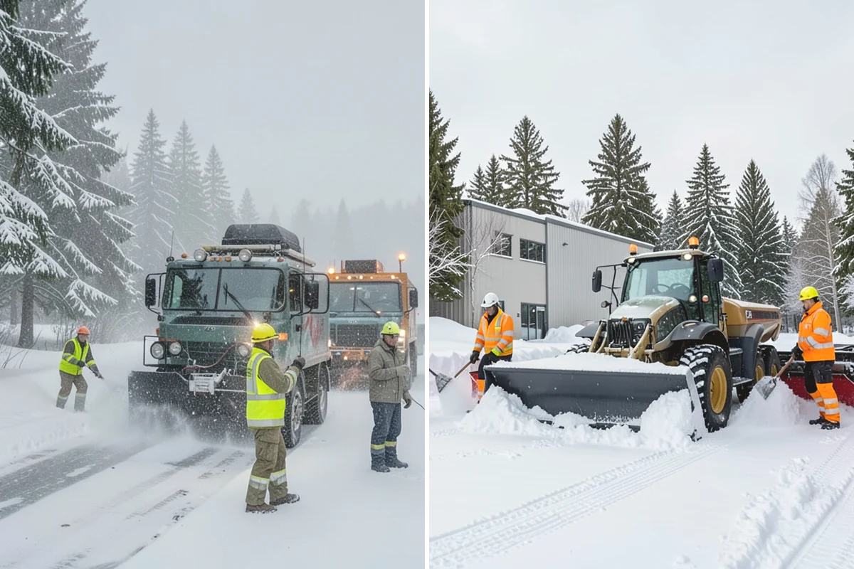 Shopping Center Snow Hauling in Ruston, Pierce County, WA - We assess pile locations and the parking they're blocking