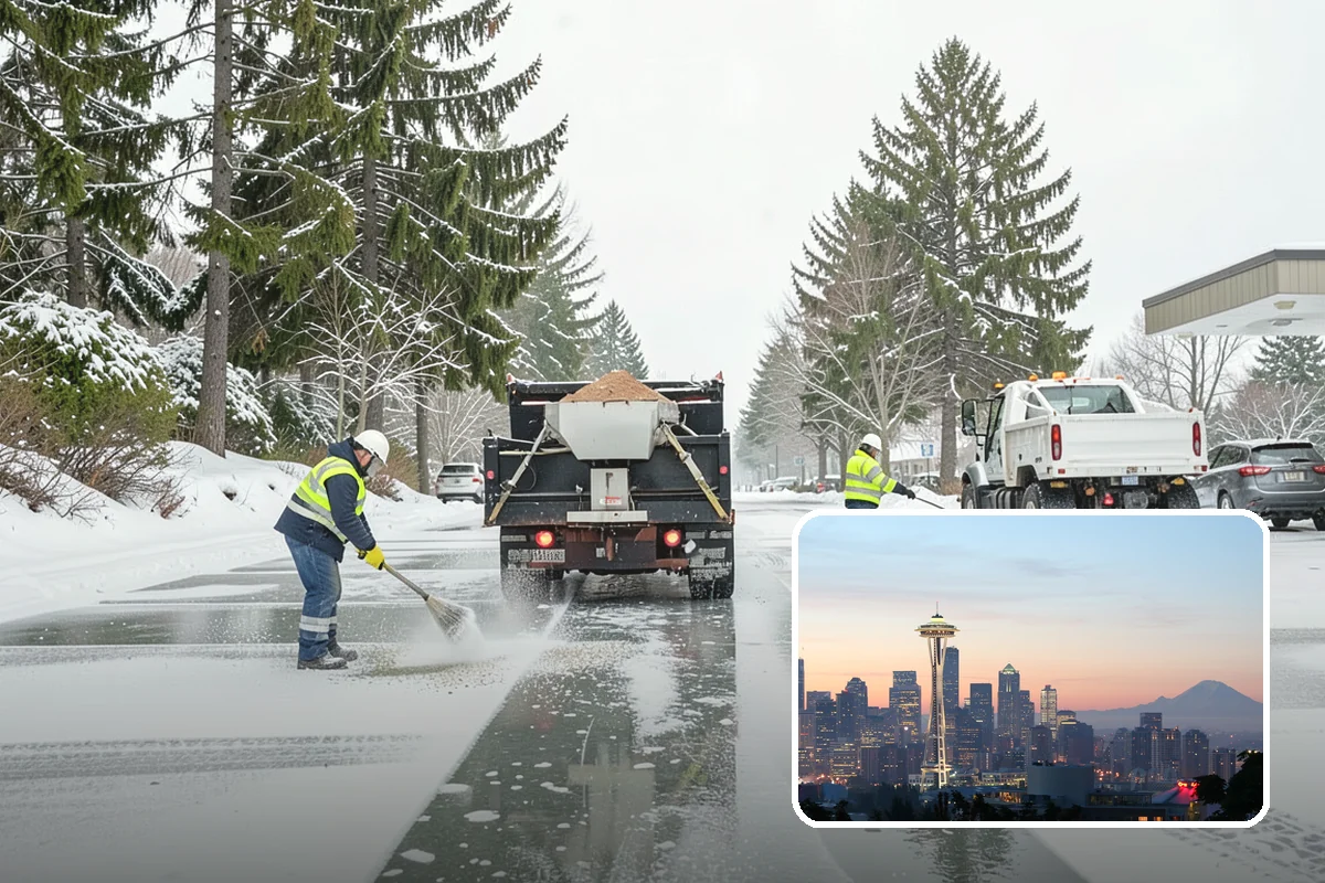 Shopping Center Snow Hauling in Seattle, King County, WA - Reclaims parking stalls lost to pushed snow piles