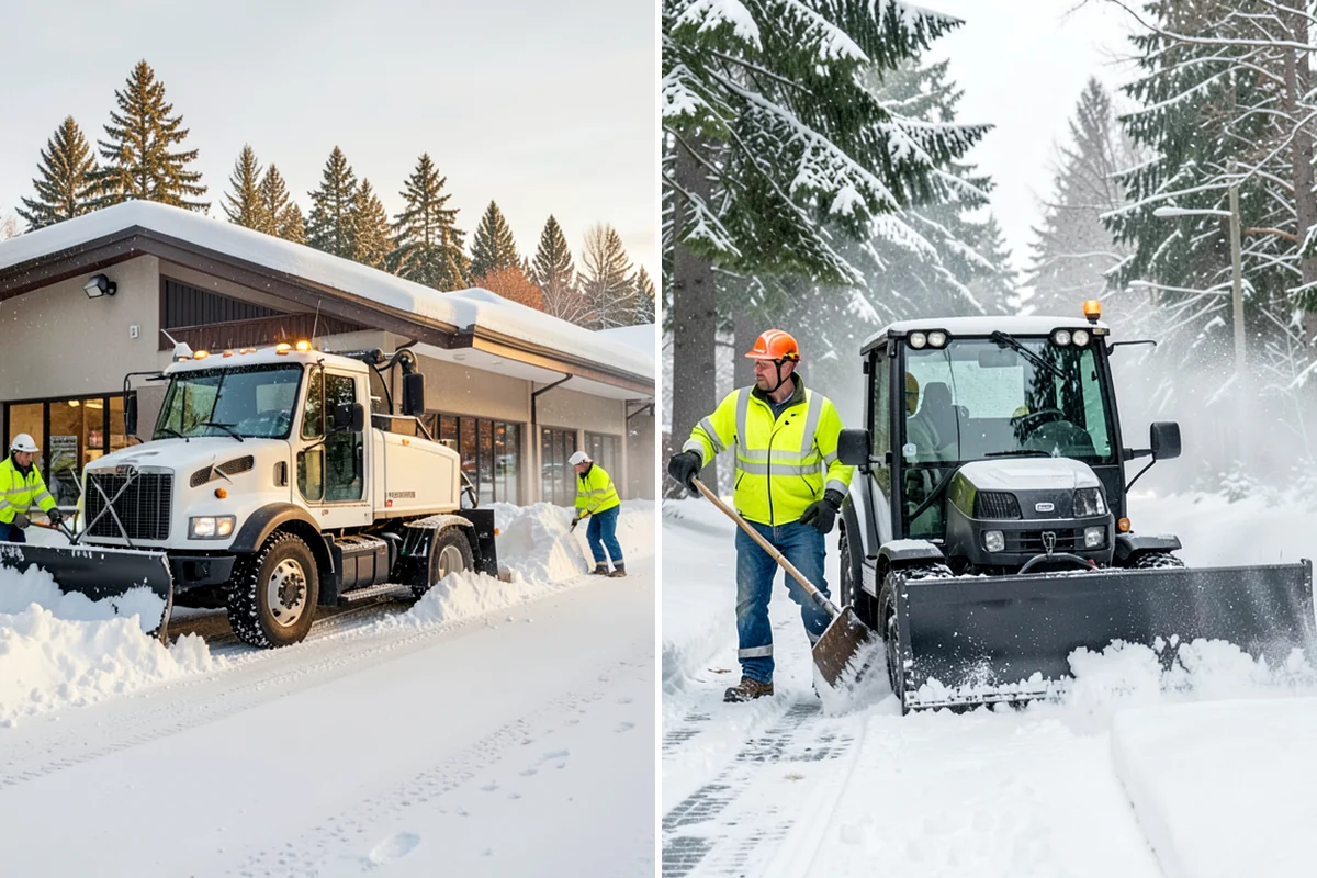 Shopping Center Snow Hauling in Seattle, King County, WA - We assess pile locations and the parking they're blocking