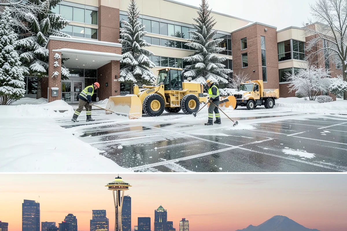 Shopping Center Snow Hauling in Seattle, King County, WA - Hauling becomes necessary after successive snow events or when thaw-refreeze cycles turn piles into ice mounds that won't melt on...