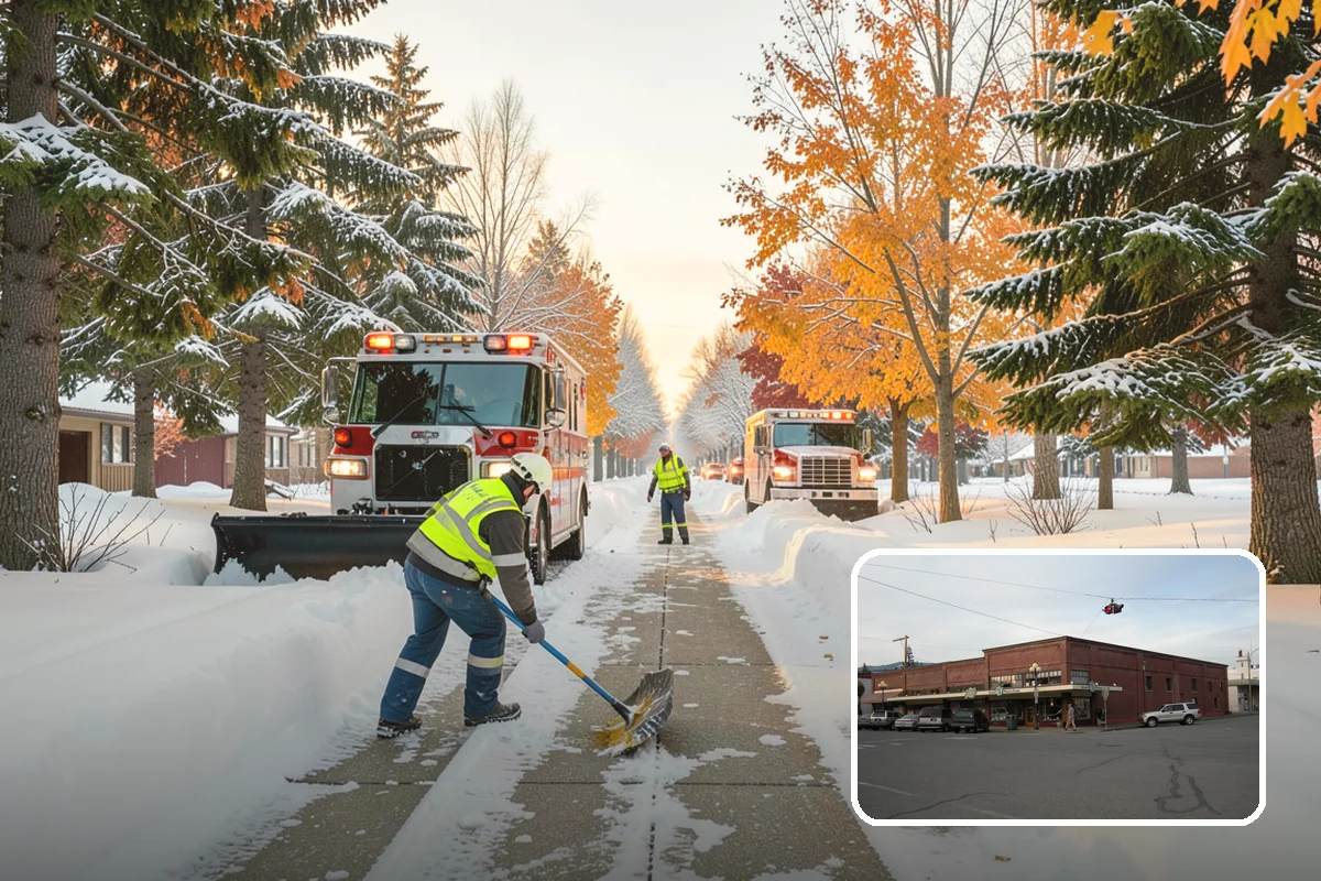 Shopping Center Snow Hauling in Sedro-Woolley, Skagit County, WA - Reclaims parking stalls lost to pushed snow piles