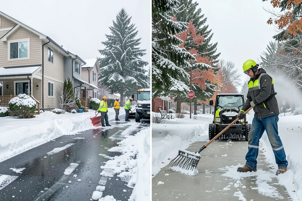 Shopping Center Snow Hauling in Sedro-Woolley, Skagit County, WA - We assess pile locations and the parking they're blocking