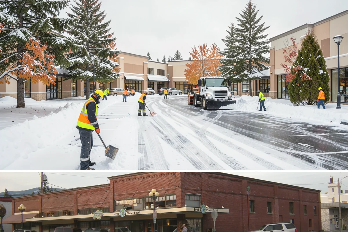 Shopping Center Snow Hauling in Sedro-Woolley, Skagit County, WA - Hauling becomes necessary after successive snow events or when thaw-refreeze cycles turn piles into ice mounds that won't melt on...