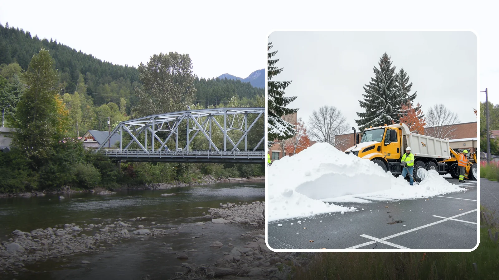 Shopping Center Snow Hauling in Skykomish, King County, WA - We haul accumulated snow off shopping centers when piles start consuming the parking and sightlines customers need.