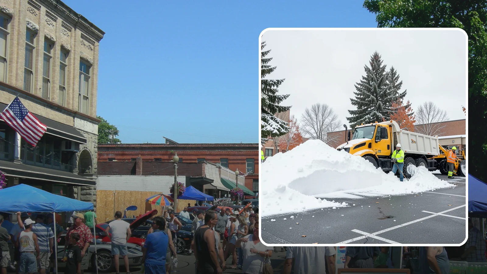Shopping Center Snow Hauling in Snohomish, Snohomish County, WA - We haul accumulated snow off shopping centers when piles start consuming the parking and sightlines customers need.