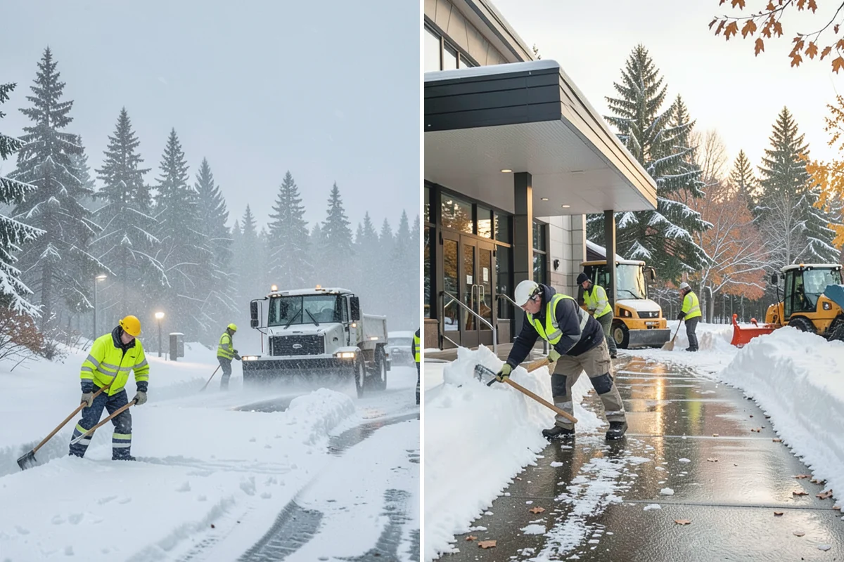 Shopping Center Snow Hauling in South Prairie, Pierce County, WA - We assess pile locations and the parking they're blocking