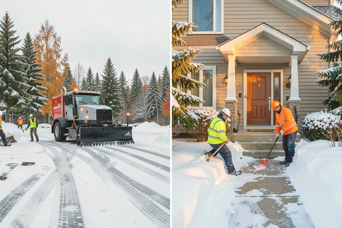 Shopping Center Snow Hauling in Stanwood, Snohomish County, WA - We assess pile locations and the parking they're blocking