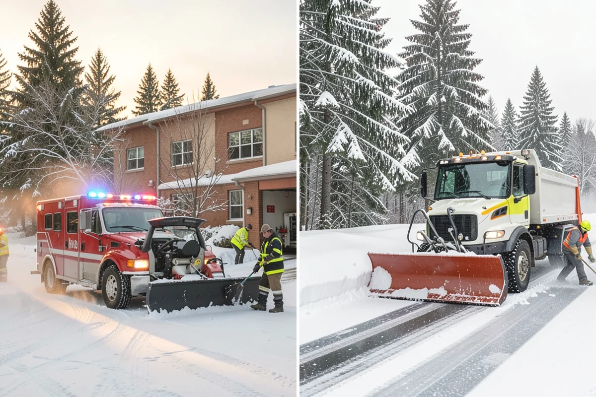 Shopping Center Snow Hauling in Steilacoom, Pierce County, WA - We assess pile locations and the parking they're blocking
