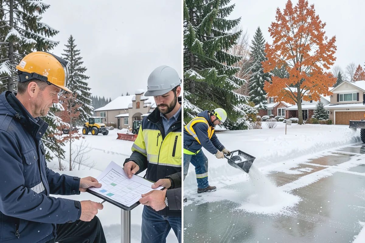 Shopping Center Snow Hauling in Sumner, Pierce County, WA - We assess pile locations and the parking they're blocking