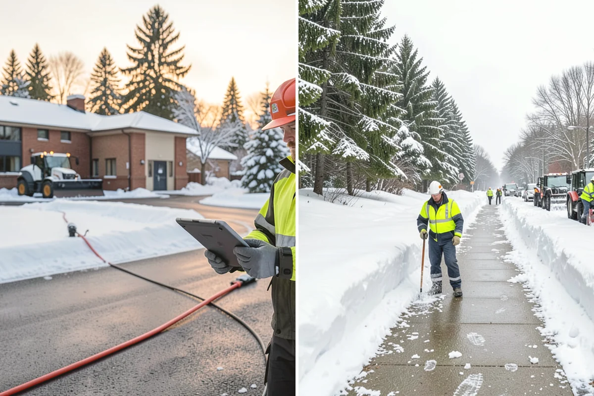 Shopping Center Snow Hauling in Tacoma, Pierce County, WA - We assess pile locations and the parking they're blocking