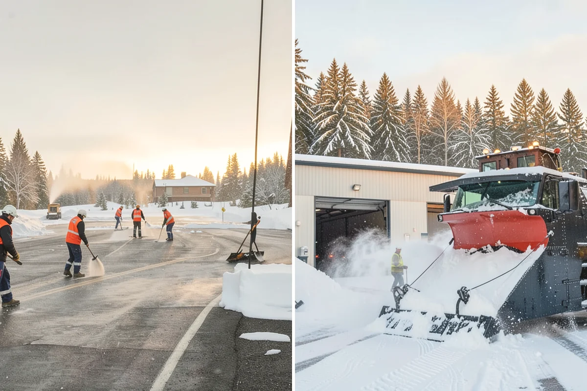 Shopping Center Snow Hauling in Tukwila, King County, WA - We assess pile locations and the parking they're blocking