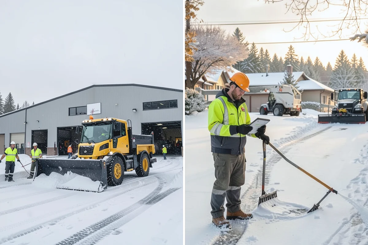 Shopping Center Snow Hauling in Wilkeson, Pierce County, WA - We assess pile locations and the parking they're blocking