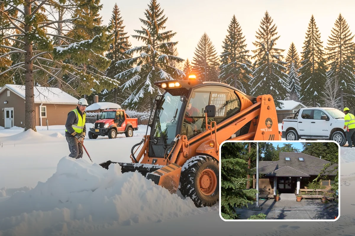 Shopping Center Snow Hauling in Yarrow Point, King County, WA - Reclaims parking stalls lost to pushed snow piles