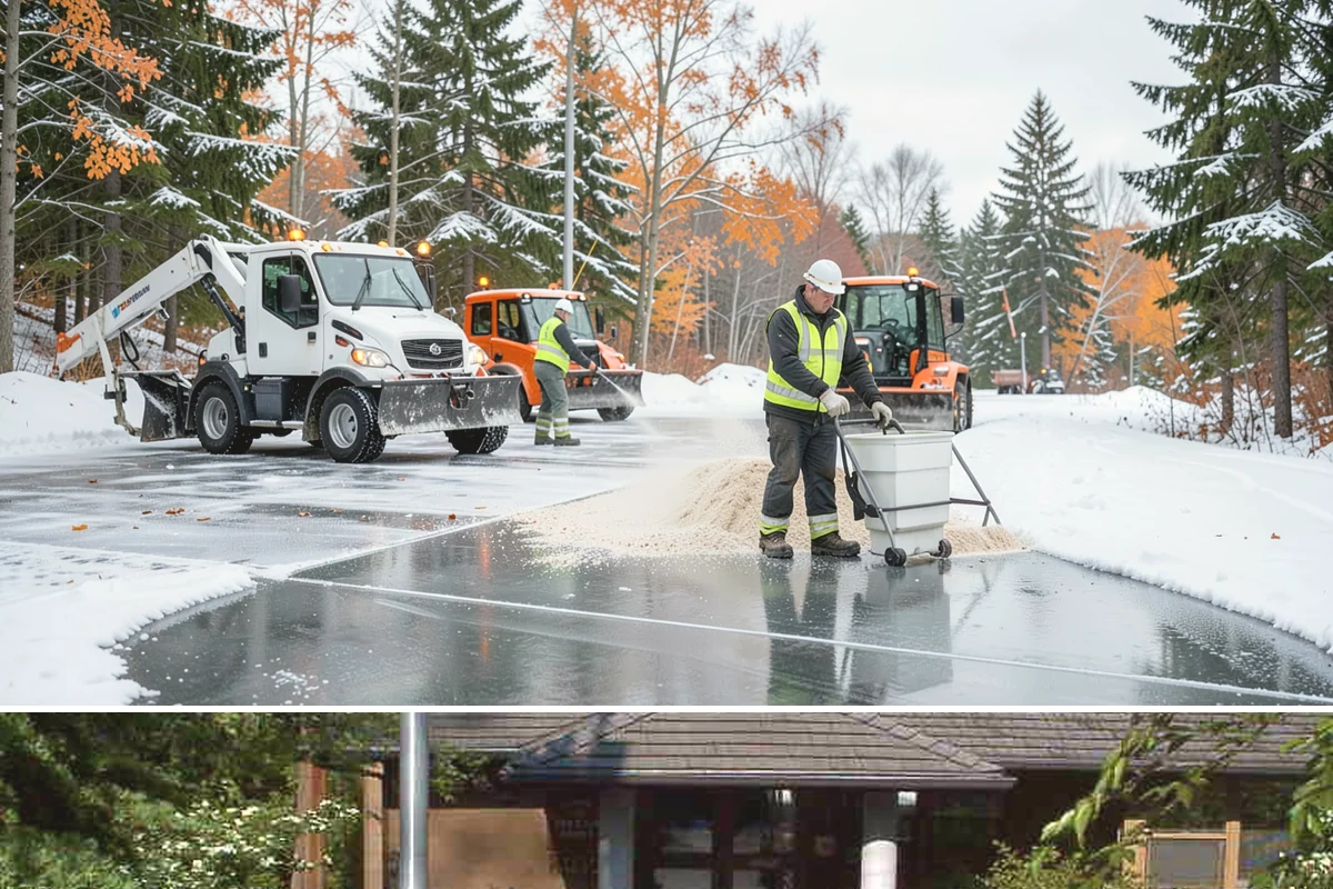 Shopping Center Snow Hauling in Yarrow Point, King County, WA - Hauling becomes necessary after successive snow events or when thaw-refreeze cycles turn piles into ice mounds that won't melt on...