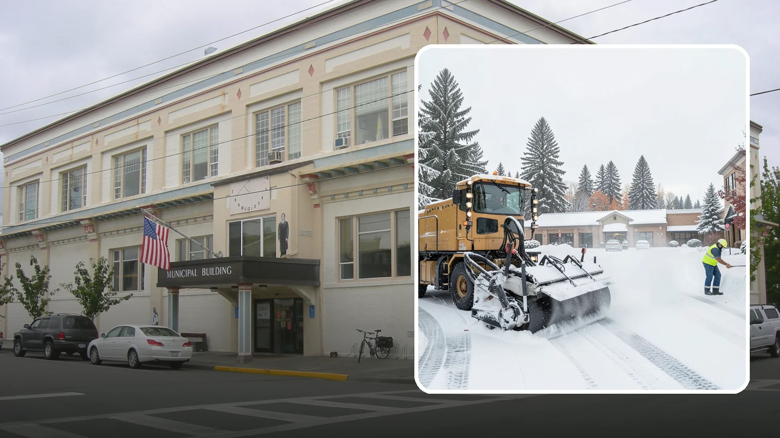 Shopping Center Snow Plowing in Anacortes, Skagit County, WA - We plow large shopping center lots and storefronts before open so every tenant's customers reach the doors.