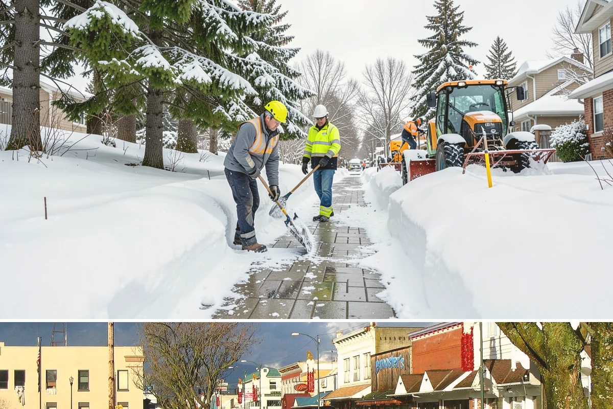 Shopping Center Snow Plowing in Arlington, Snohomish County, WA - Line up service before the holiday season so a storm never keeps shoppers from your tenants.