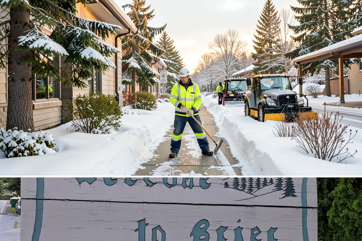 Shopping Center Snow Plowing in Brier, Snohomish County, WA - Line up service before the holiday season so a storm never keeps shoppers from your tenants.
