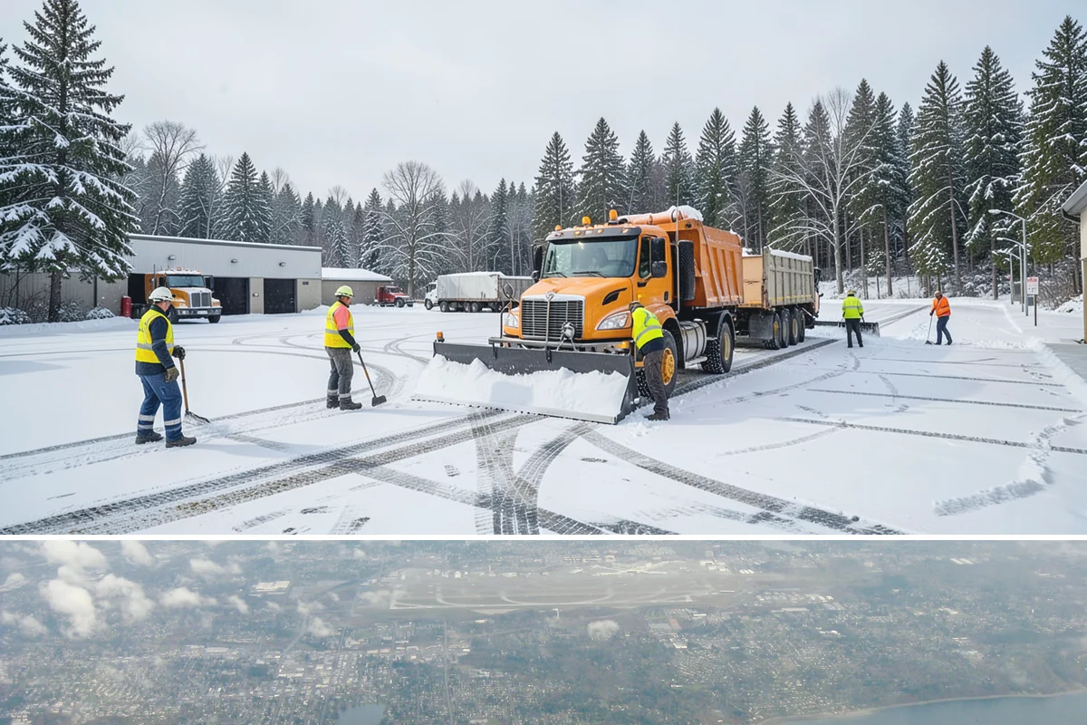 Shopping Center Snow Plowing in Burien, King County, WA - Line up service before the holiday season so a storm never keeps shoppers from your tenants.