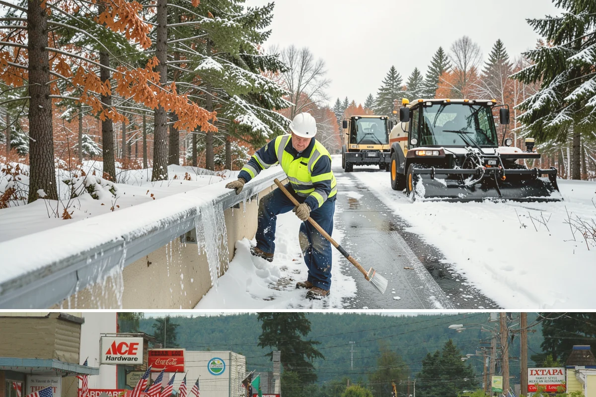 Shopping Center Snow Plowing in Carnation, King County, WA - Line up service before the holiday season so a storm never keeps shoppers from your tenants.