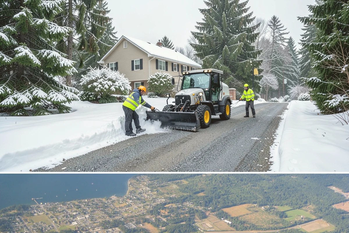 Shopping Center Snow Plowing in Coupeville, Island County, WA - Line up service before the holiday season so a storm never keeps shoppers from your tenants.