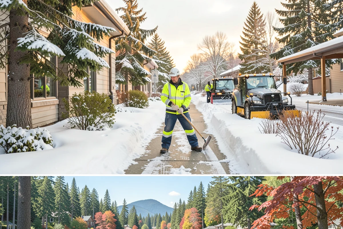 Shopping Center Snow Plowing in Covington, King County, WA - Line up service before the holiday season so a storm never keeps shoppers from your tenants.