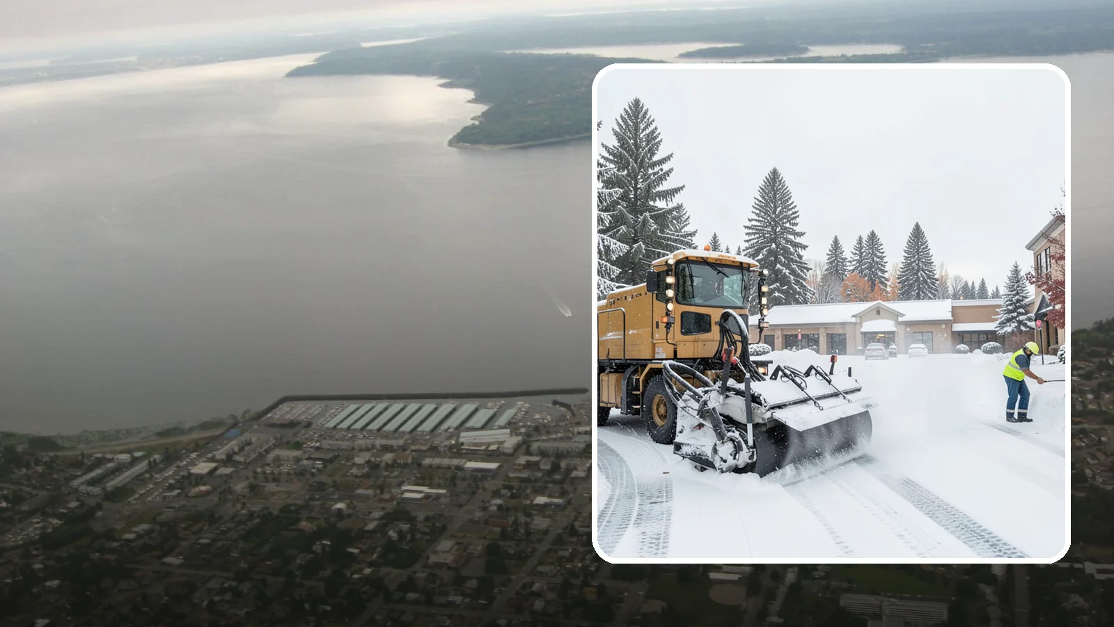 Shopping Center Snow Plowing in Des Moines, King County, WA - We plow large shopping center lots and storefronts before open so every tenant's customers reach the doors.