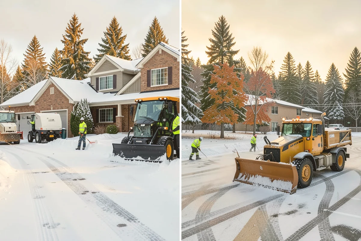 Shopping Center Snow Plowing in Edmonds, Snohomish County, WA - Map the lot, storefront aprons, and snow-storage islands with center management
