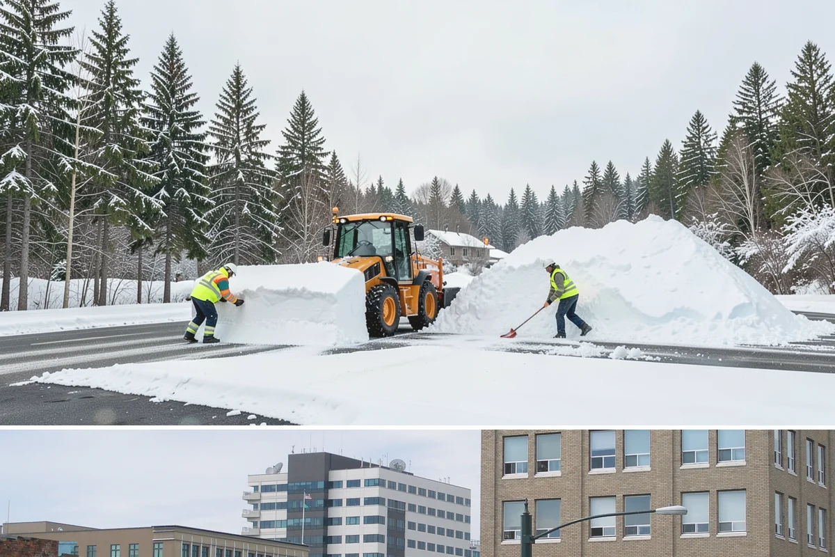 Shopping Center Snow Plowing in Everett, Snohomish County, WA - Line up service before the holiday season so a storm never keeps shoppers from your tenants.