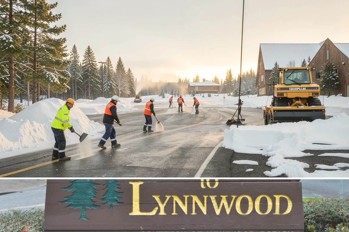 Shopping Center Snow Plowing in Lynnwood, Snohomish County, WA - Line up service before the holiday season so a storm never keeps shoppers from your tenants.