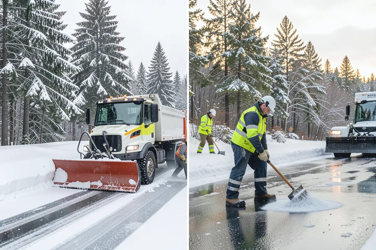 Shopping Center Snow Plowing in Marysville, Snohomish County, WA - Map the lot, storefront aprons, and snow-storage islands with center management