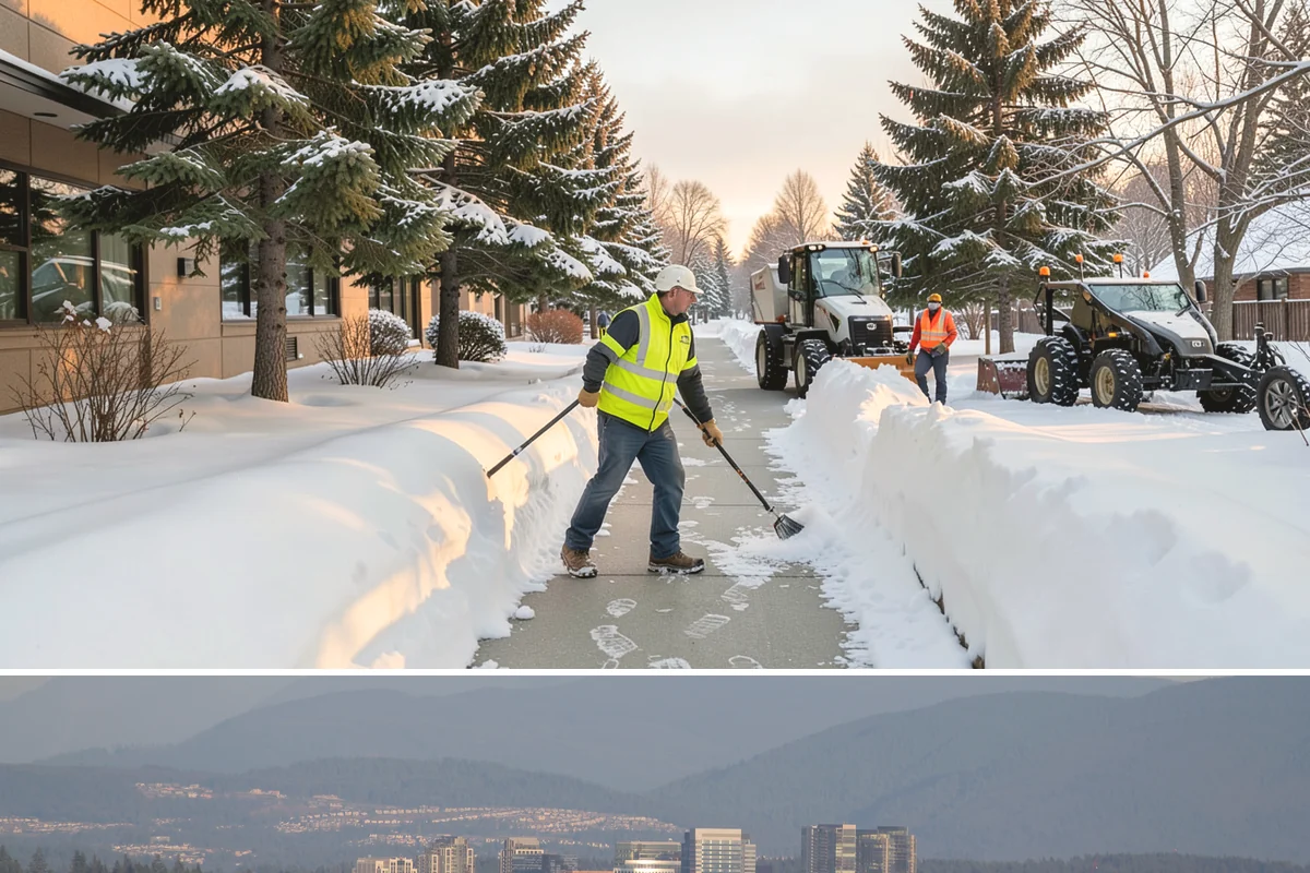Shopping Center Snow Plowing in Medina, King County, WA - Line up service before the holiday season so a storm never keeps shoppers from your tenants.