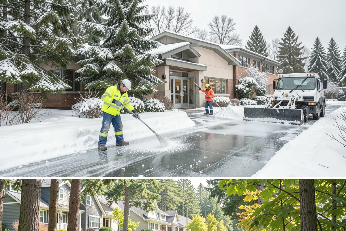 Shopping Center Snow Plowing in Normandy Park, King County, WA - Line up service before the holiday season so a storm never keeps shoppers from your tenants.