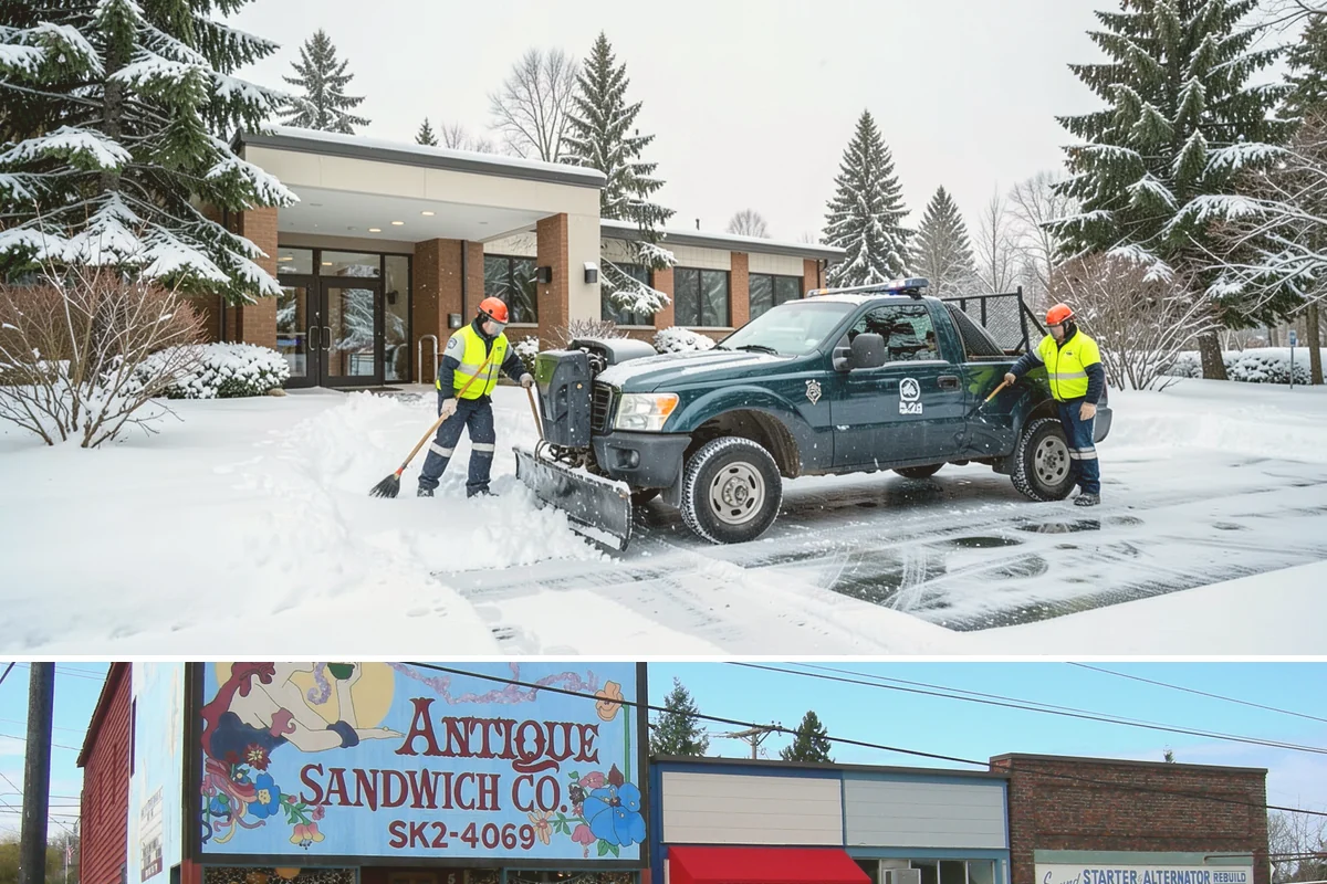 Shopping Center Snow Plowing in Ruston, Pierce County, WA - Line up service before the holiday season so a storm never keeps shoppers from your tenants.