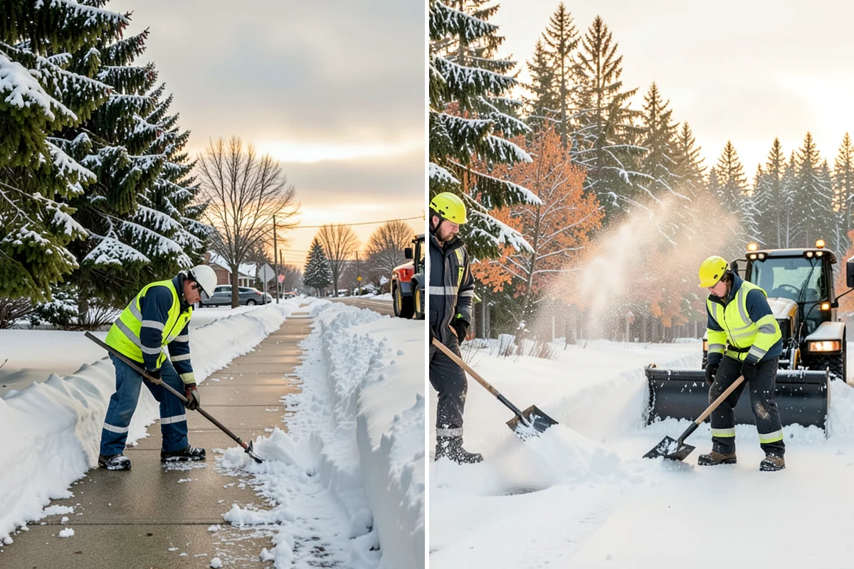 Shopping Center Snow Plowing in Seattle, King County, WA - Map the lot, storefront aprons, and snow-storage islands with center management