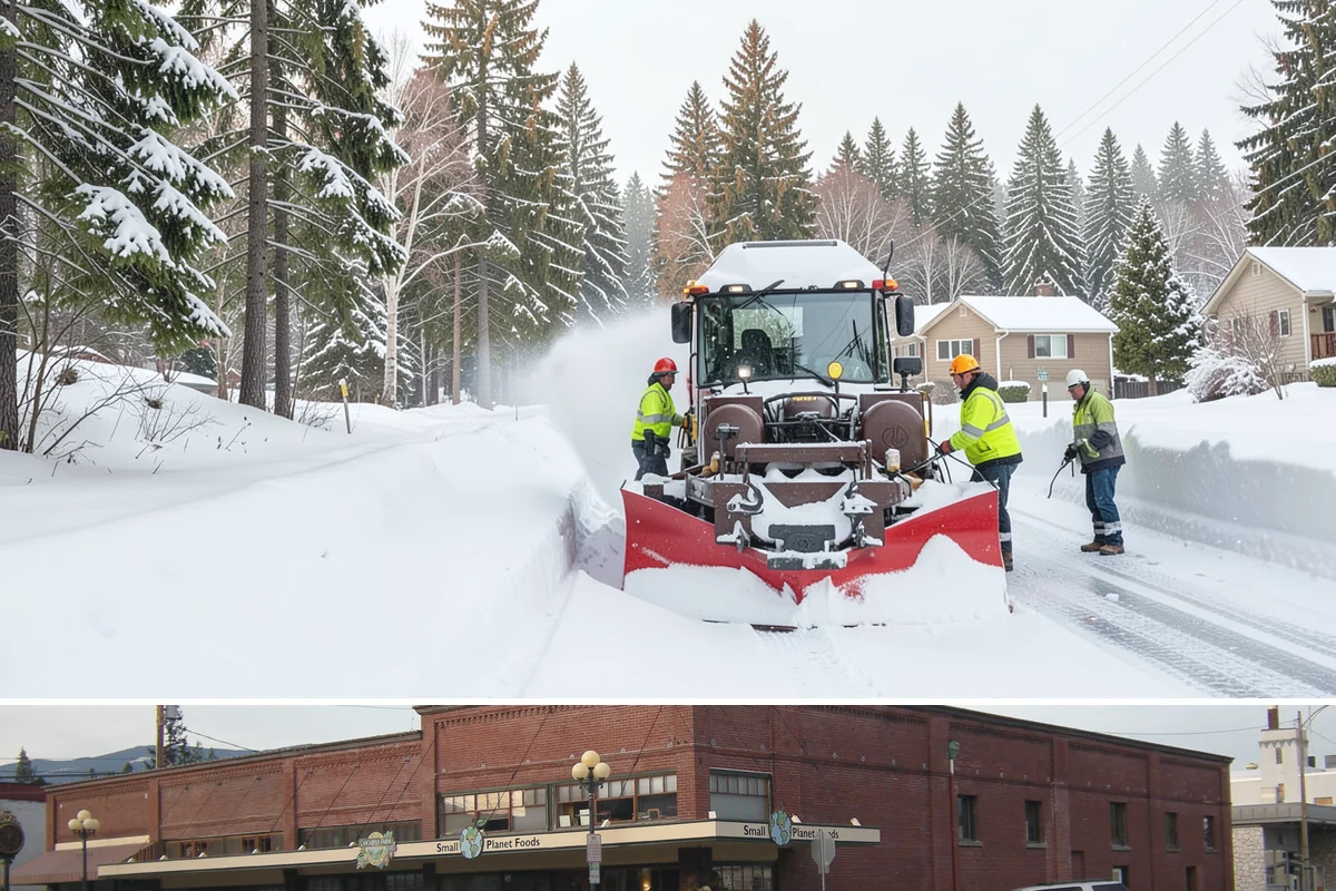 Shopping Center Snow Plowing in Sedro-Woolley, Skagit County, WA - Line up service before the holiday season so a storm never keeps shoppers from your tenants.