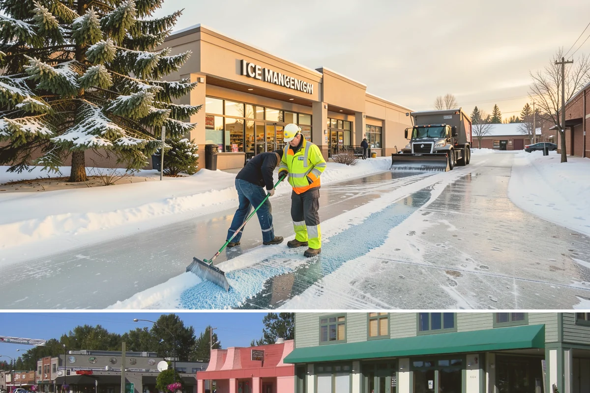 Shopping Center Snow Plowing in Snoqualmie, King County, WA - Line up service before the holiday season so a storm never keeps shoppers from your tenants.
