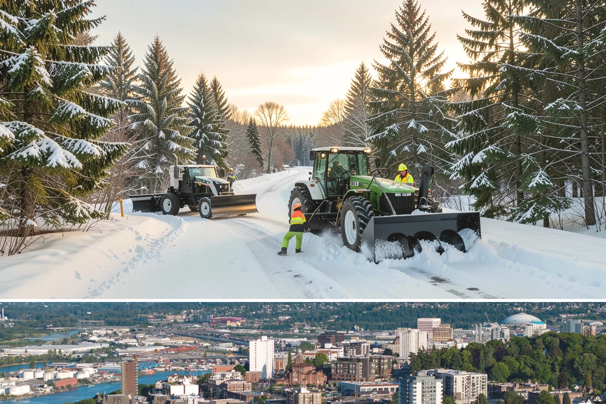 Shopping Center Snow Plowing in Tacoma, Pierce County, WA - Line up service before the holiday season so a storm never keeps shoppers from your tenants.