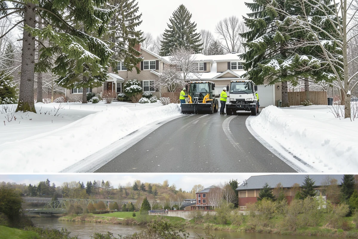 Shopping Center Snow Plowing in Tukwila, King County, WA - Line up service before the holiday season so a storm never keeps shoppers from your tenants.