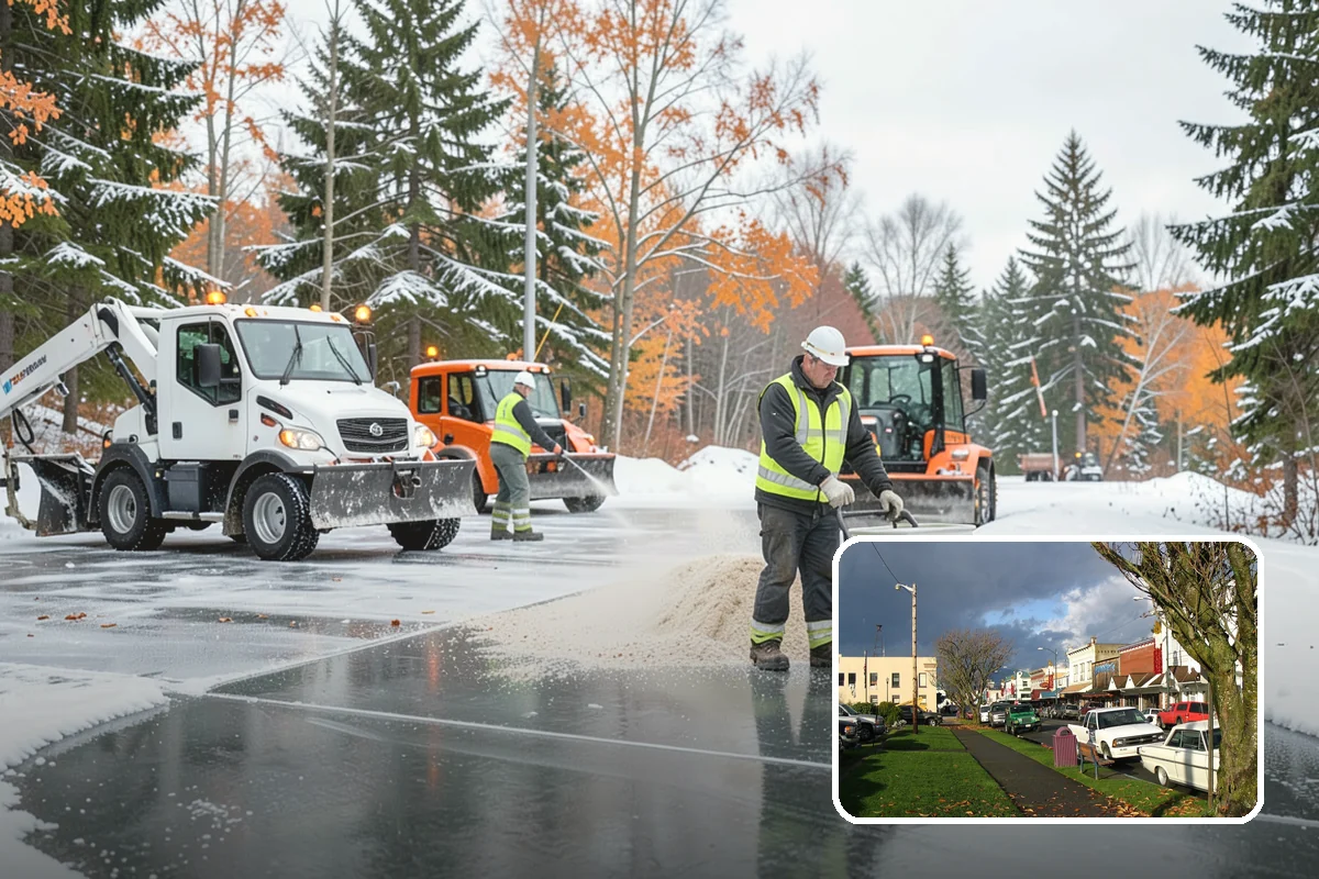 Shopping Center Snow Removal in Arlington, Snohomish County, WA - Coordinated clearing across all tenant storefronts